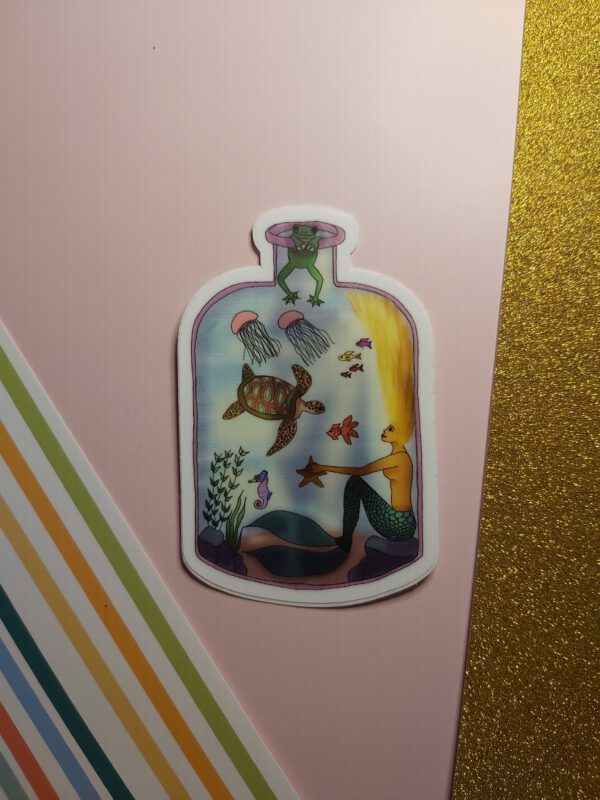 Sticker: Zeemeermin in fles - Afbeelding 6