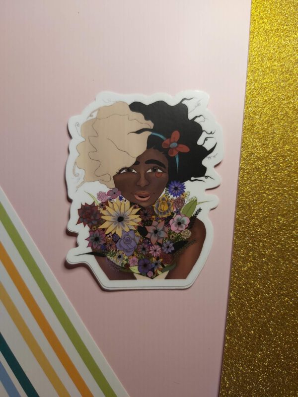 Sticker: Bloemen dame - Afbeelding 5