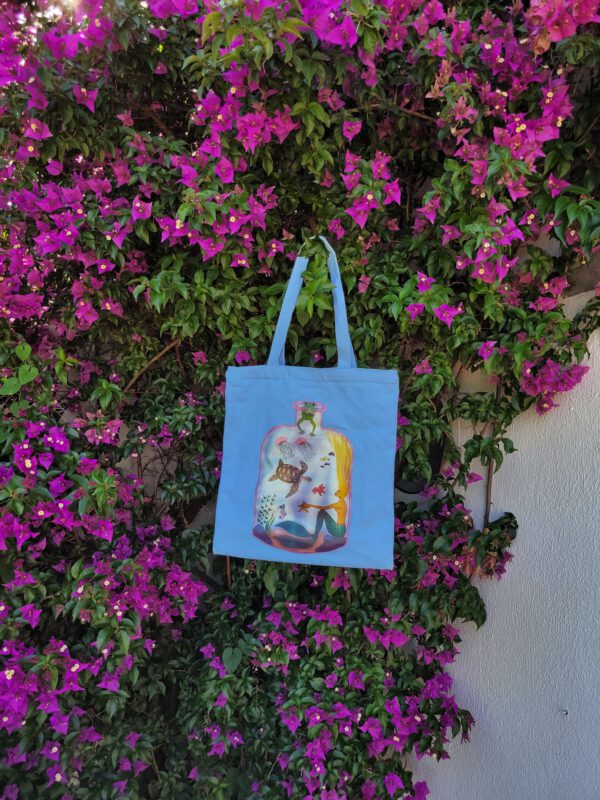 Canvas tas: Zeemeermin in fles - Afbeelding 3