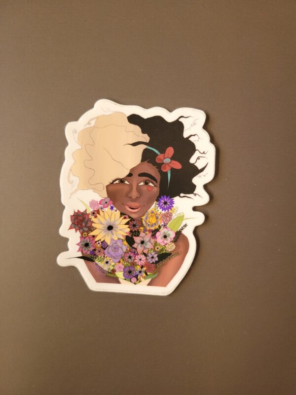 Sticker: Bloemen dame - Afbeelding 6